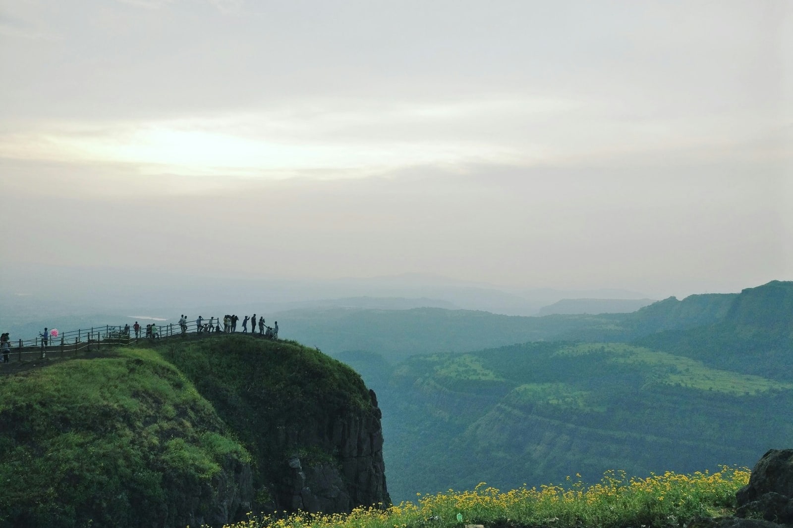 Monsoon viewpoint over the Western Ghats near Lonavala