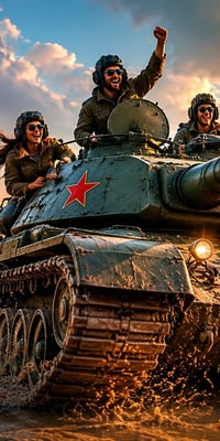 Panzer fahren bei Moskau