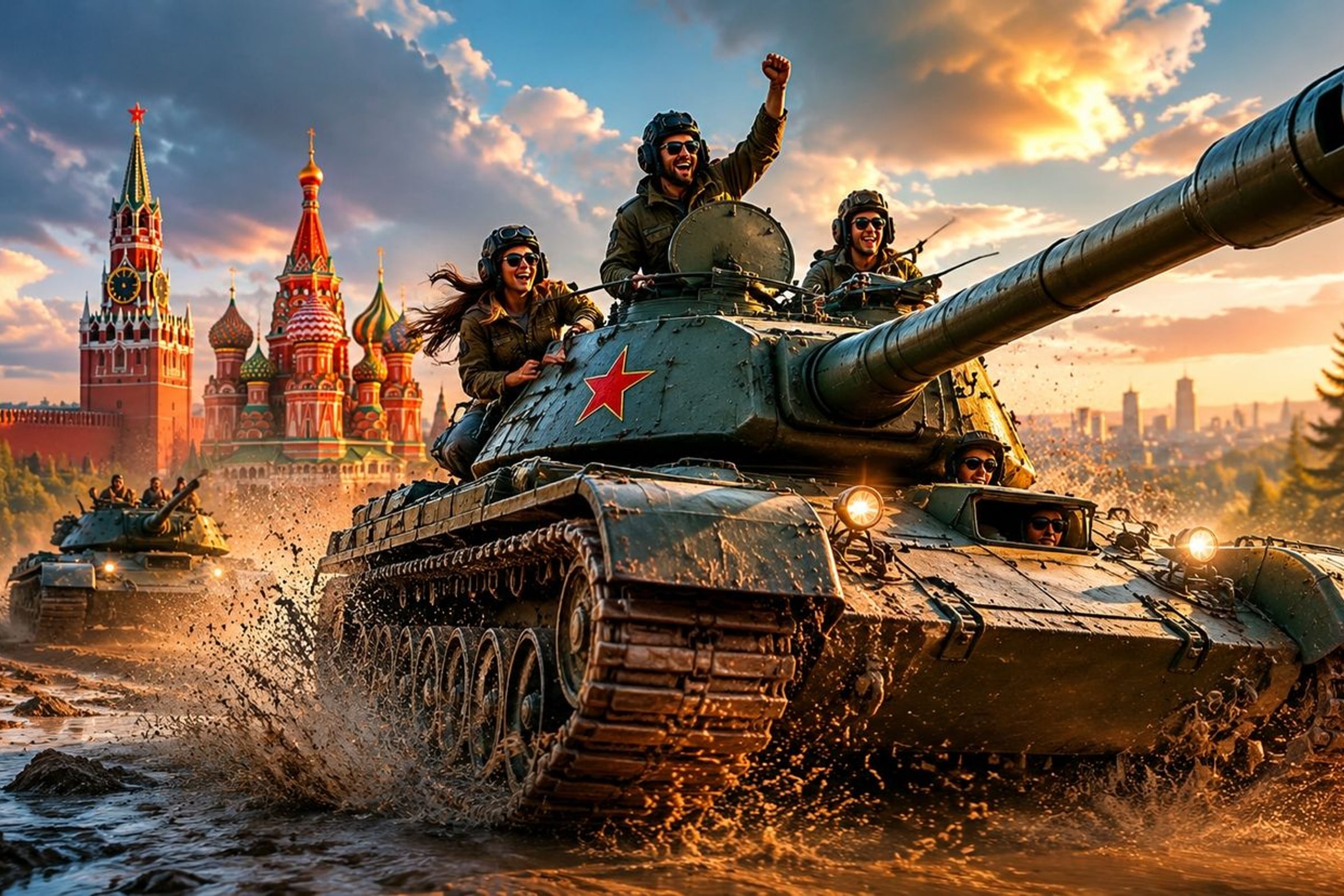 Panzer fahren bei Moskau