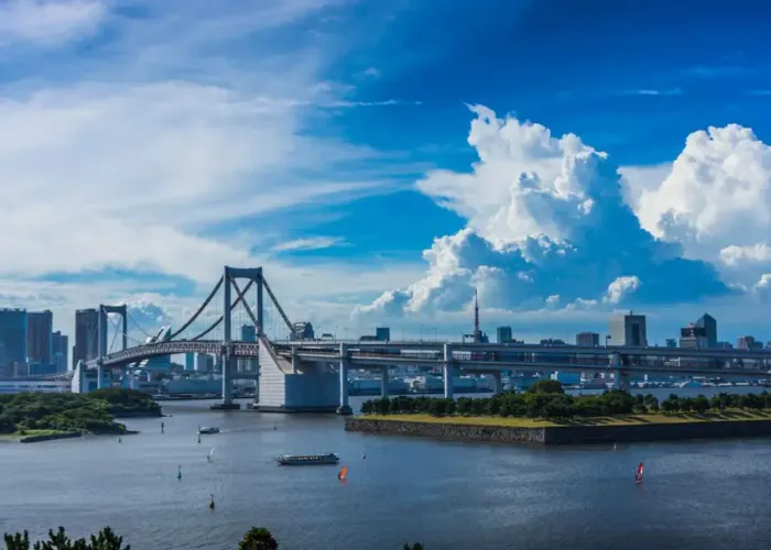 Cruise between Asakusa and Odaiba by Tokyo Mizube Line in Tokyo